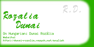 rozalia dunai business card